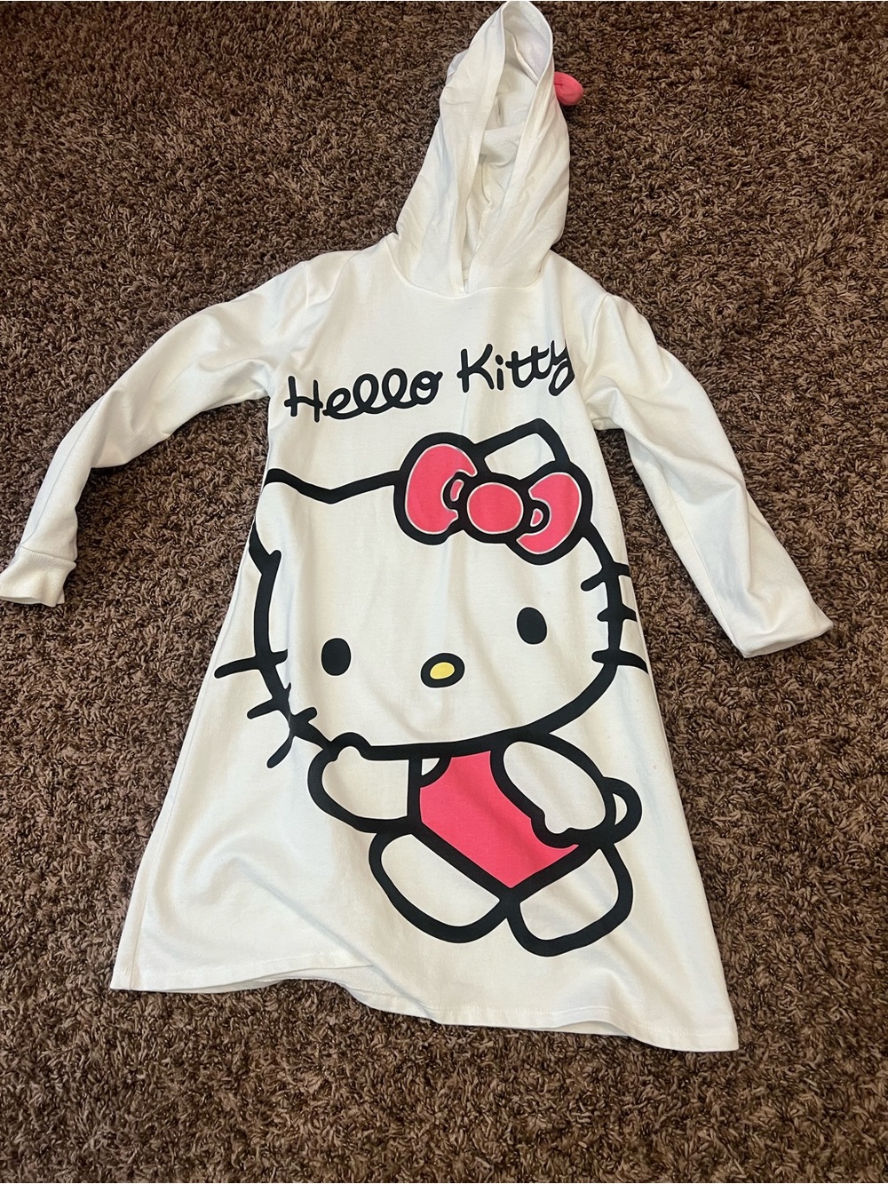 Hello Kitty White Dress with Pink Bow Graphic